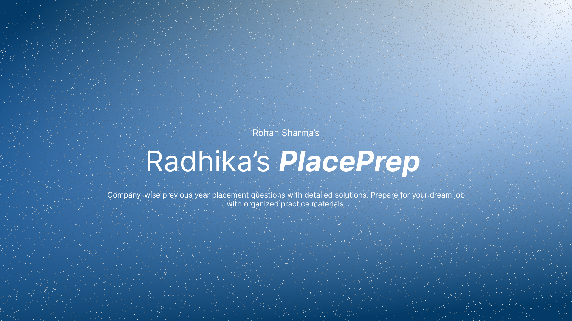 Radhika's PlacePrep - Image 1